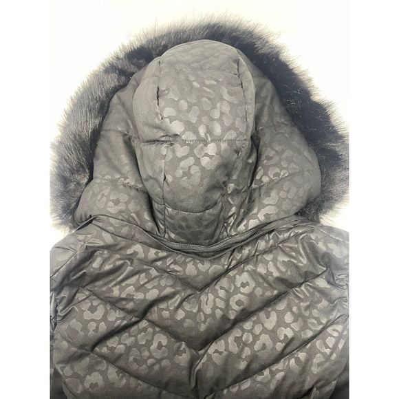 Women's Michael Kors Faux Fur Hood Black Vest Medium M - Picture 4 of 4